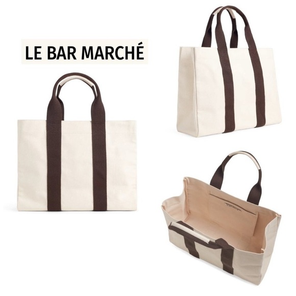 Le Bar Marche Limited Edition Canvas Beach Tote - Picture 1 of 2